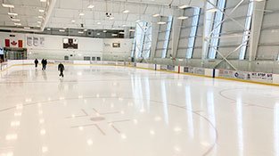Photo of the arena ice pad