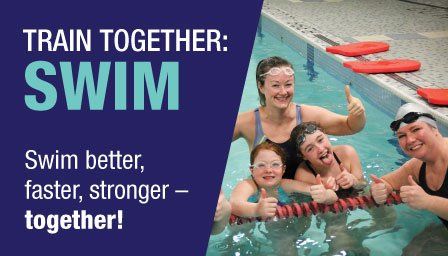 Banner for Train Together Swim program